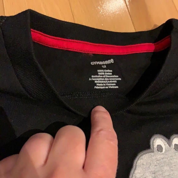 NWT Boys Gymboree Dinosaur Valentine Black/Grey Long Sleeve top - size 12 - Picture 4 of 10